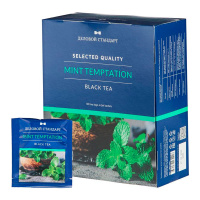 Чай Деловой Стандарт Mint Temptation, черный с мятой, 100 пакетиков